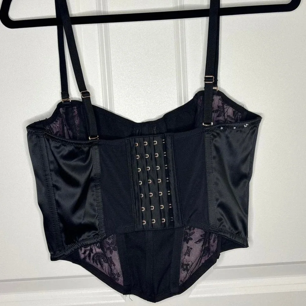 Savage X Fenty Gilded Chains Embroidered Mesh Bustier Shape-wear‎ Size L